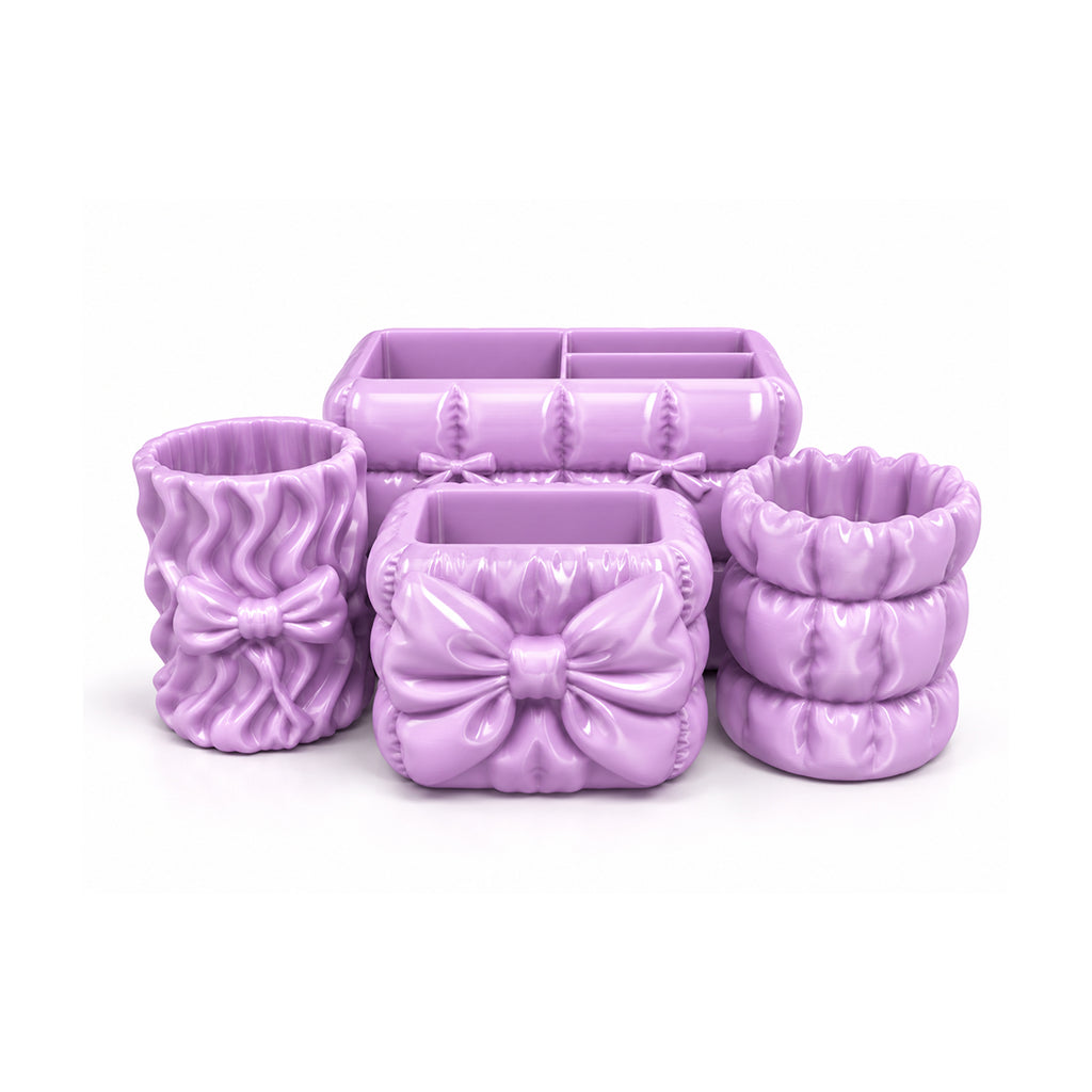 4-Piece Printed Desk Organizer Combo