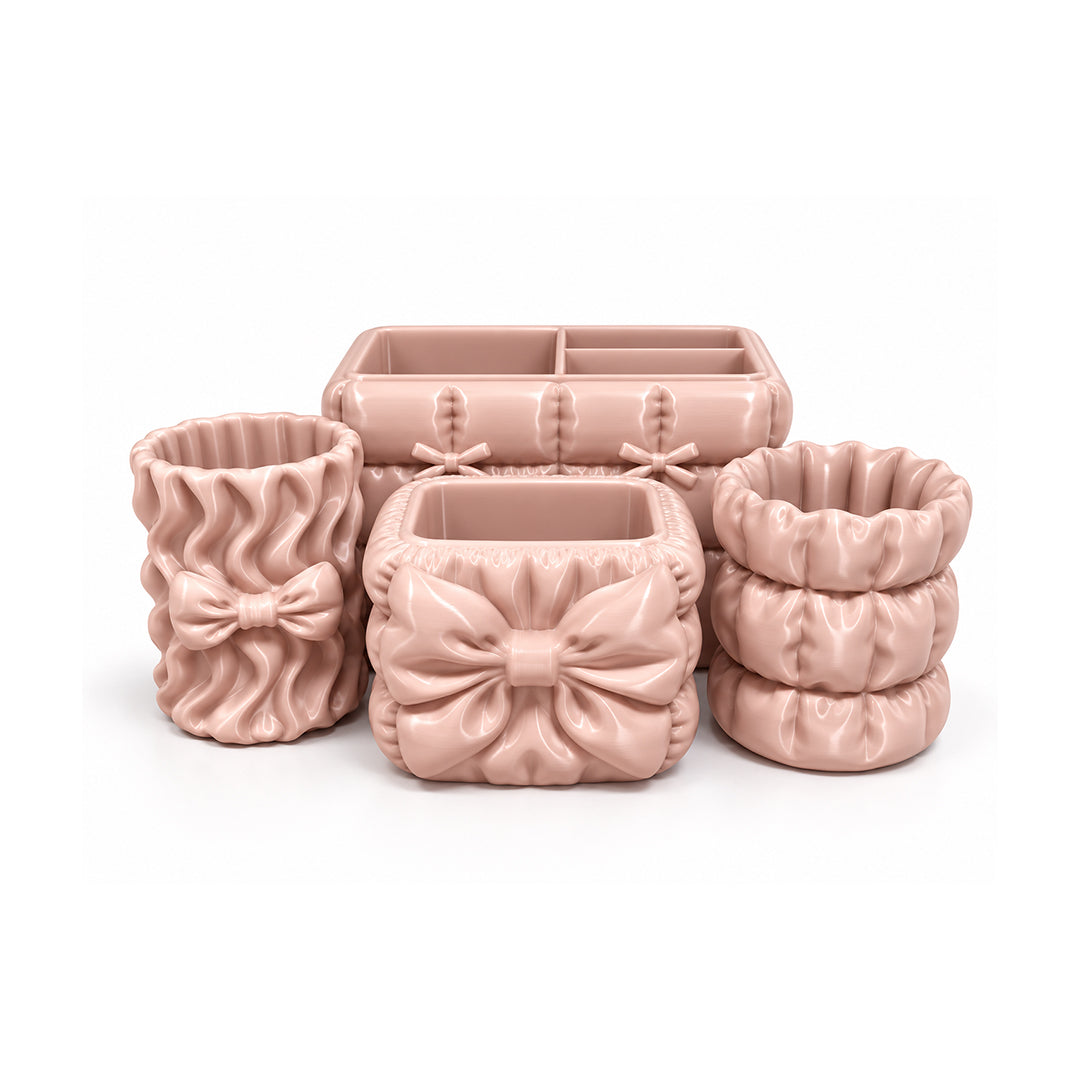 4-Piece Printed Desk Organizer Combo