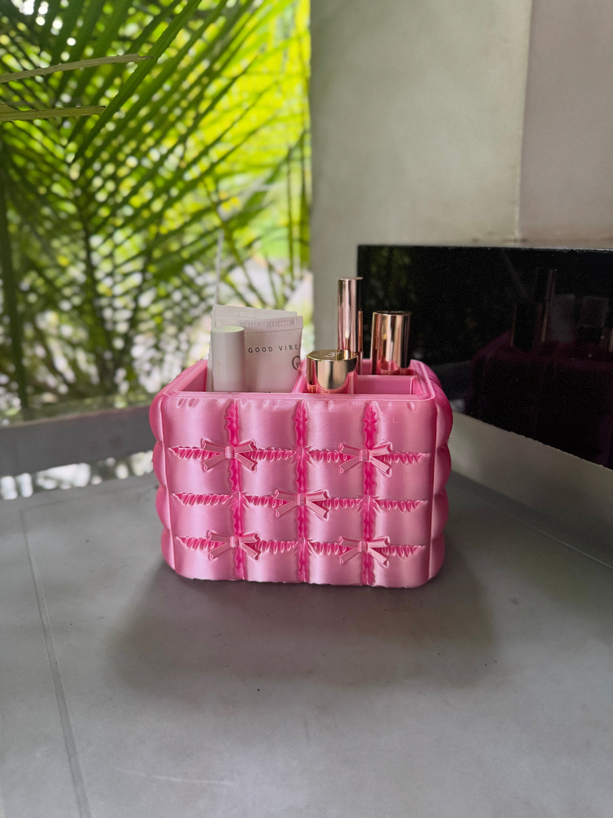 Cute Bow Organizer Basket