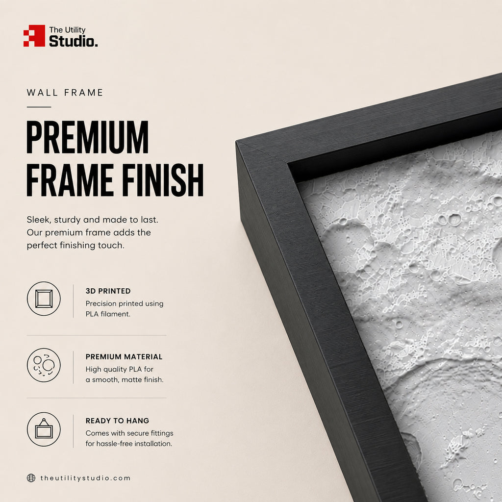 Moon Surface 3D Wall Frame